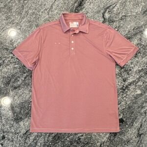 Chick Fil A Employee Polo Shirt Mens M Red Hydro Chill Oobe Striped #548